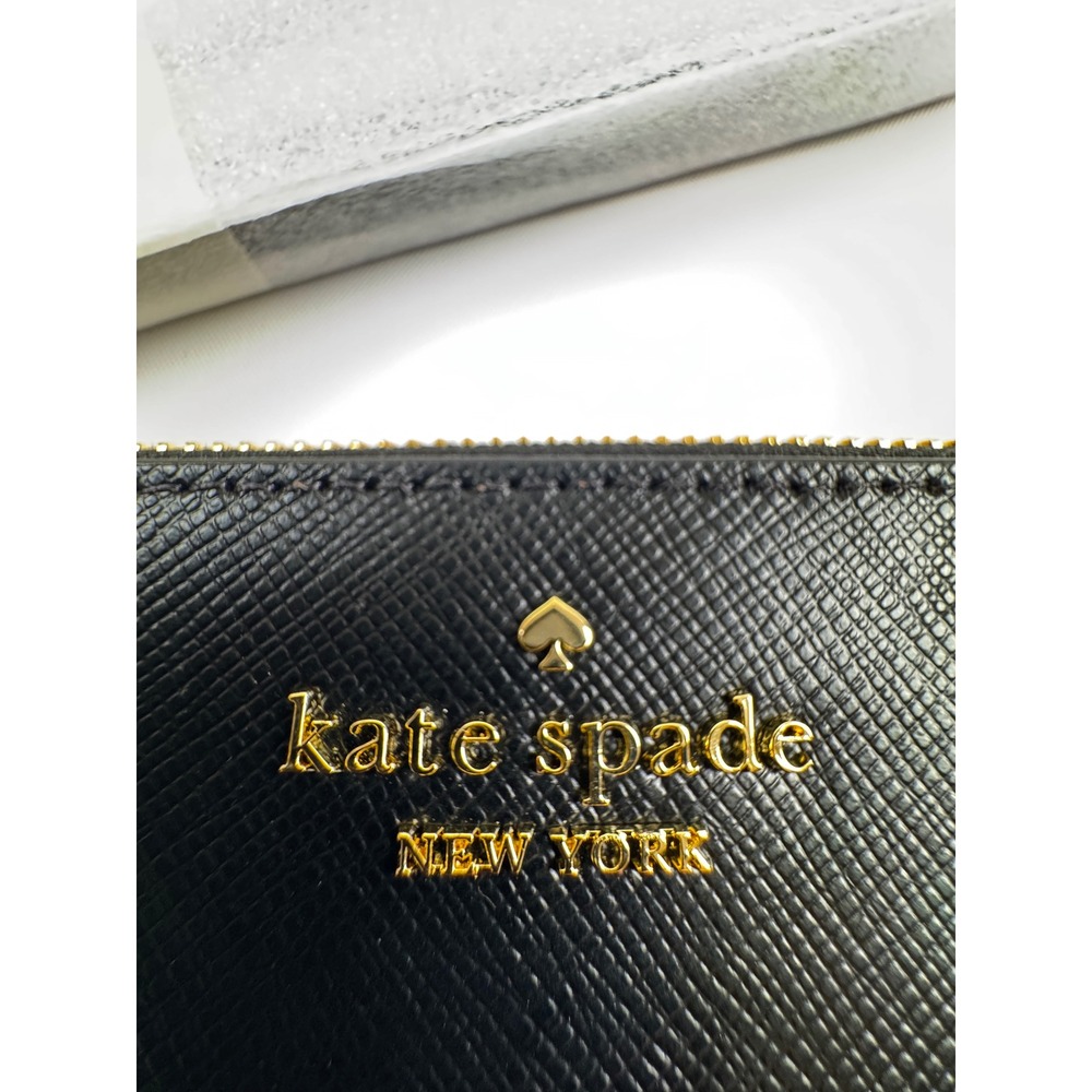 Kate Spade Lucy Small Card Holder Wristlet Black New With Tags - Picture 4 of 7